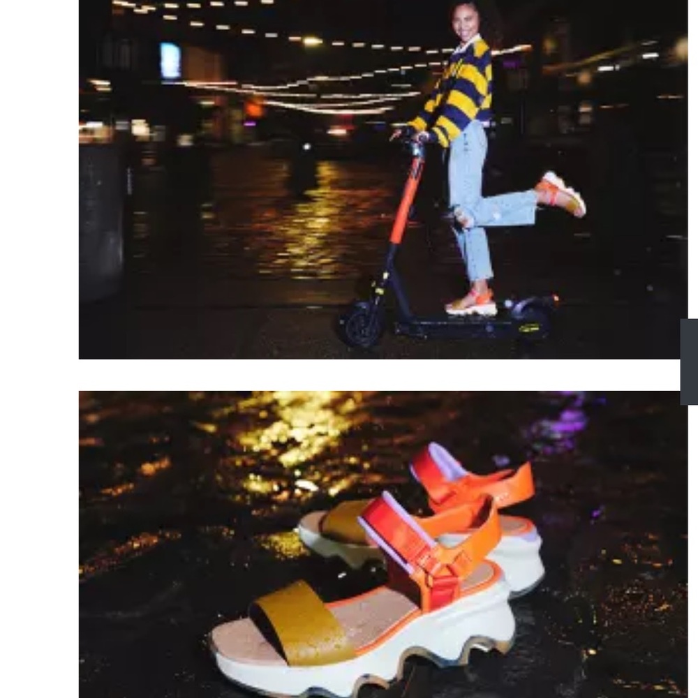 Funky Sorel Kinetic Sandals with Cushioned Sole